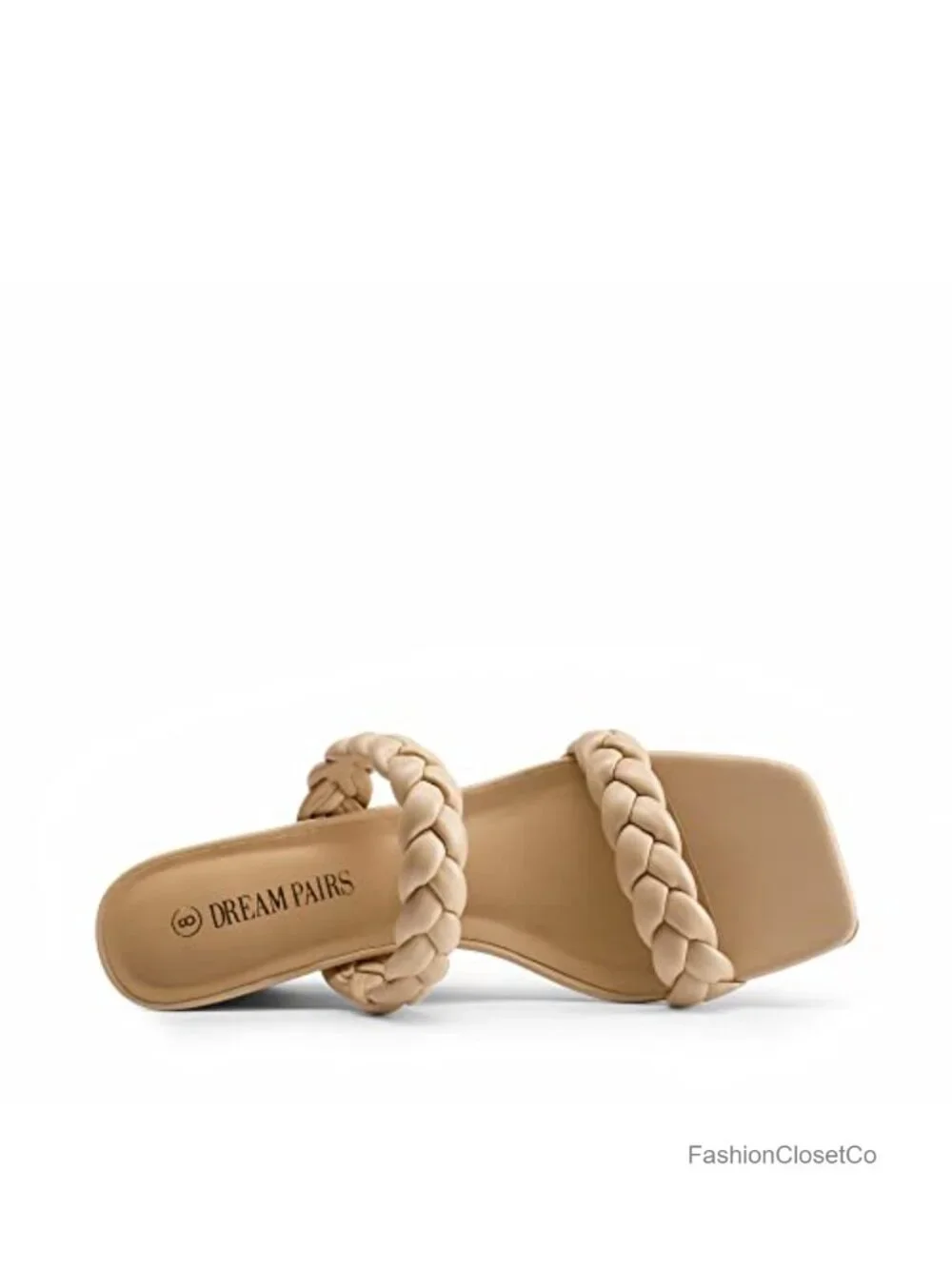 Soft PU Braided Straps Wedge Slide Sandals 2.4